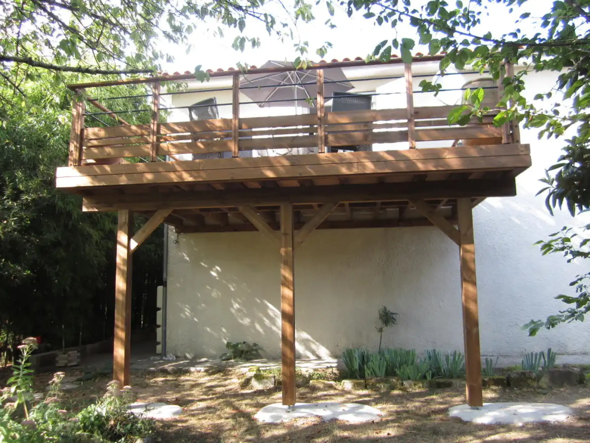 Terrasse bois sur pilotis