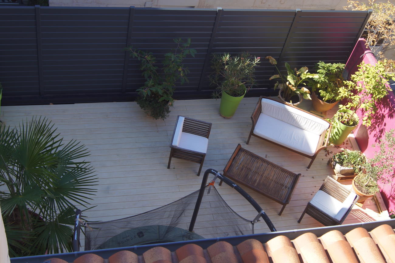 Terrasse sur étanchéité