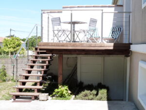 Terrasse sur pilotis