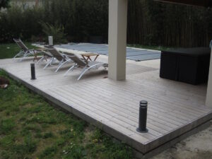 TERRASSE BOIS PISCINE EN KÉBONY